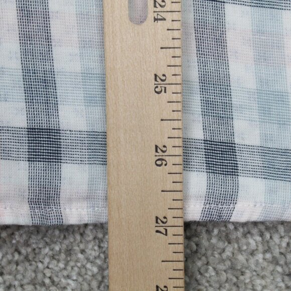 Banana Republic Untucked Shirt NWT Mens XS White/Pink/Blue Slim Fit L/S Cotton - Picture 14 of 15